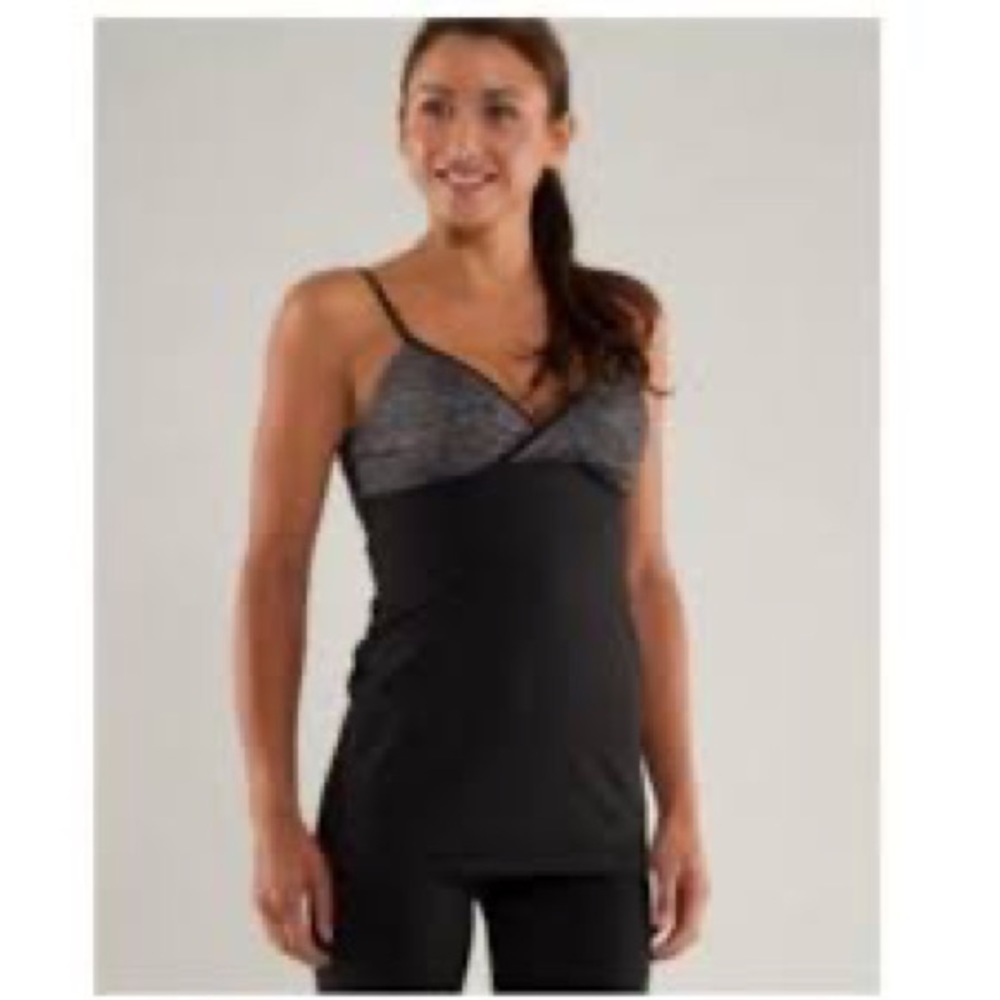 Lululemon 2-Toned Grey Criss Cross Tank Size 6